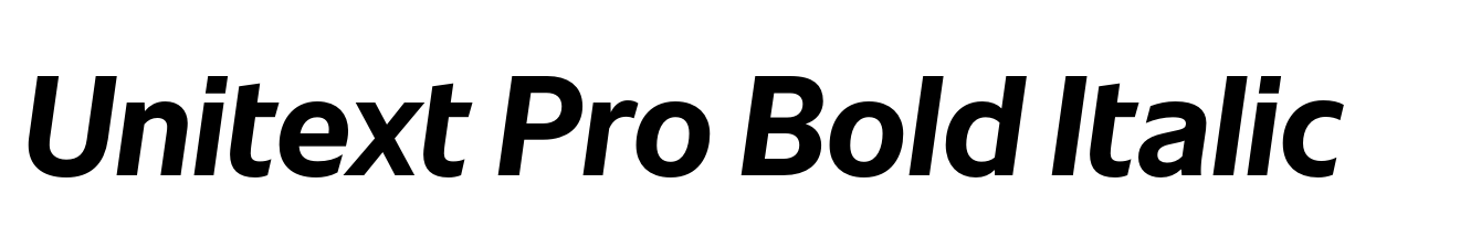 Unitext Pro Bold Italic